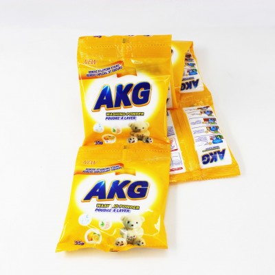 35G*300BAGS AKG Brand washing powder high efficiency  laundry detergent GUANGDONG cleaning products and detergents manufacturer